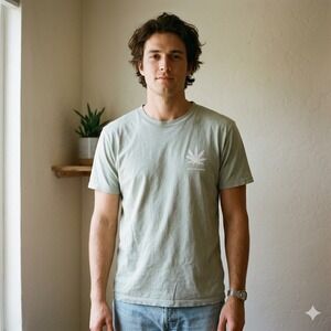 General Admission Tee Mens Large Sage Venice Beach Botanical Gardens Graphic‎